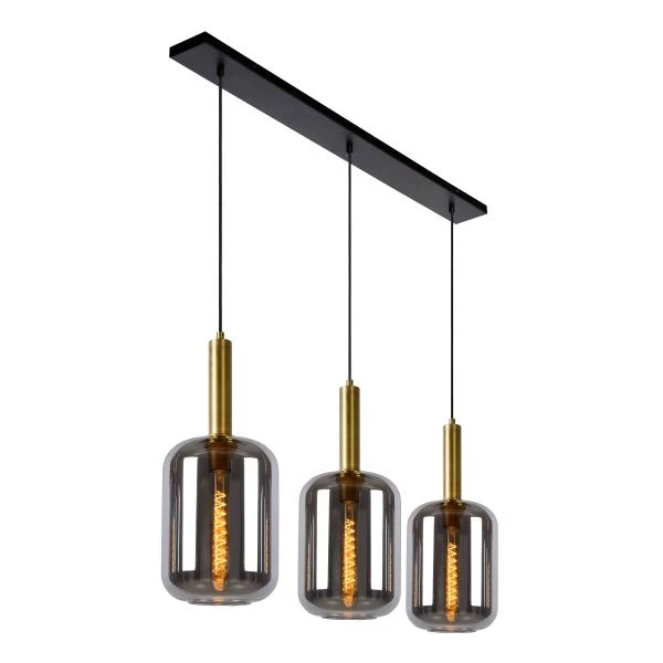 Lucide JOANET - Pendant light - 3xE27 - Smoke Grey - detail 8